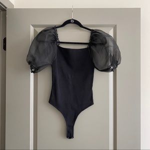 ASTR the Label Bodysuit with Puff Sleeves